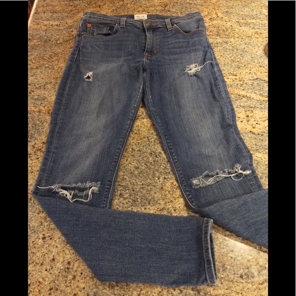 Hudson distressed super skinny sz28
